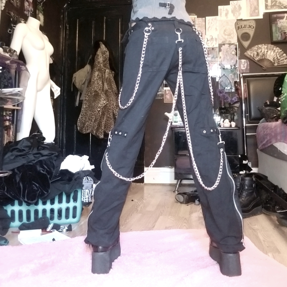 ⛓×VINTAGE TRIPP NYC BOOTCUT PANTS W/CHAINS×⛓